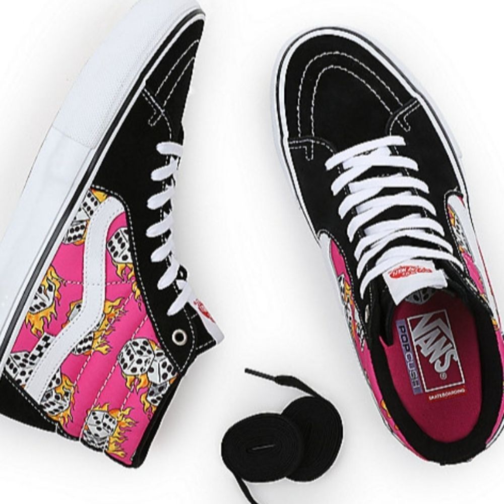 Vans Skate Sk8 Hi Shoes- Fuschia Fedora